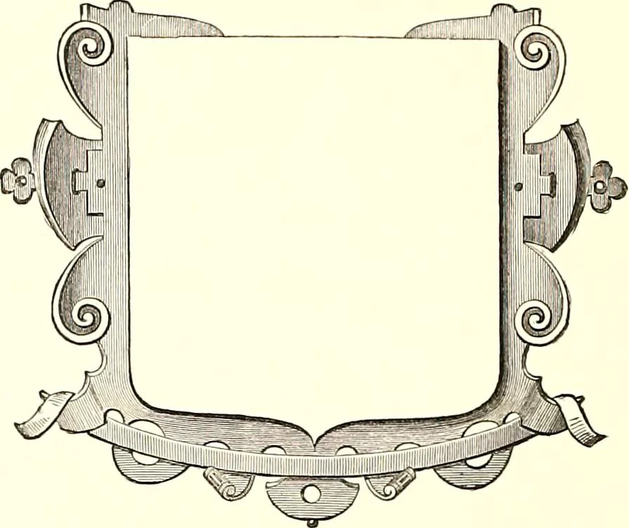 An illustration from Heraldic visitations of Wales and part of the Marches; between the years 1586 and 1613, under the authority of Clarencieux and Norroy, two kings at arms, 1846, leaf 123