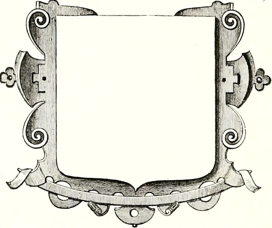 An illustration from Heraldic visitations of Wales and part of the Marches; between the years 1586 and 1613, under the authority of Clarencieux and Norroy, two kings at arms, 1846, leaf 139