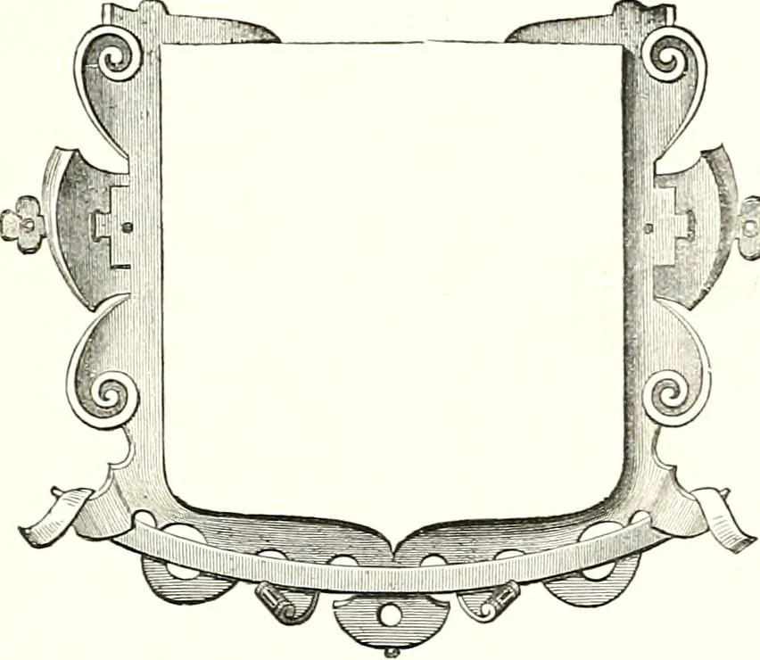 An illustration from Heraldic visitations of Wales and part of the Marches; between the years 1586 and 1613, under the authority of Clarencieux and Norroy, two kings at arms, 1846, leaf 170