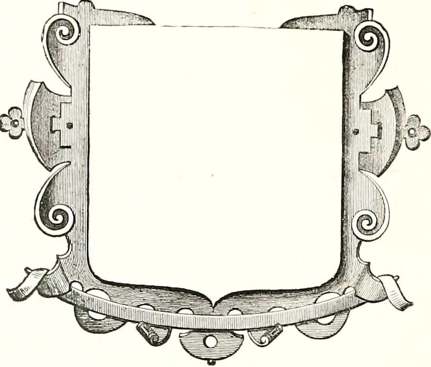 An illustration from Heraldic visitations of Wales and part of the Marches; between the years 1586 and 1613, under the authority of Clarencieux and Norroy, two kings at arms, 1846, leaf 171