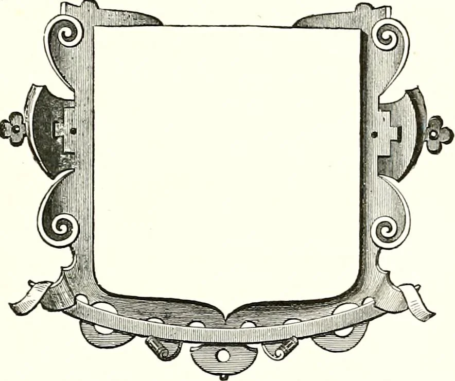 An illustration from Heraldic visitations of Wales and part of the Marches; between the years 1586 and 1613, under the authority of Clarencieux and Norroy, two kings at arms, 1846, leaf 172