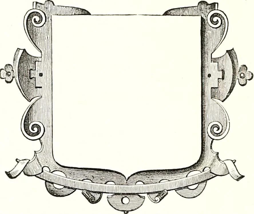 An illustration from Heraldic visitations of Wales and part of the Marches; between the years 1586 and 1613, under the authority of Clarencieux and Norroy, two kings at arms, 1846, leaf 181
