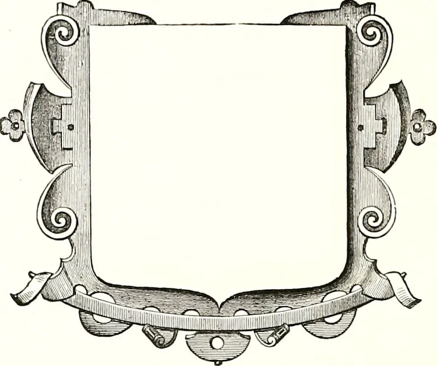 An illustration from Heraldic visitations of Wales and part of the Marches; between the years 1586 and 1613, under the authority of Clarencieux and Norroy, two kings at arms, 1846, leaf 189