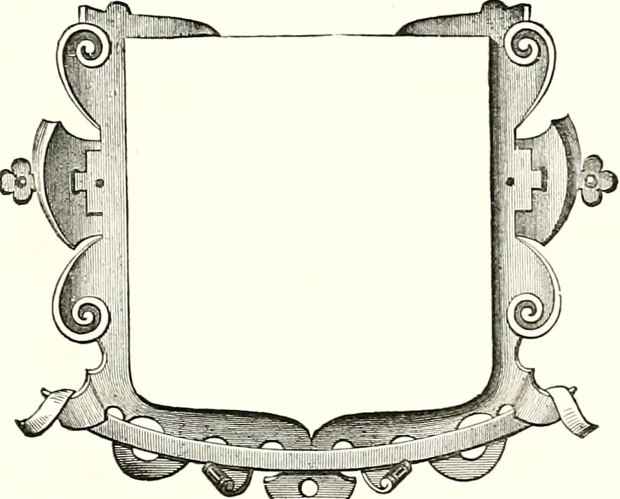 An illustration from Heraldic visitations of Wales and part of the Marches; between the years 1586 and 1613, under the authority of Clarencieux and Norroy, two kings at arms, 1846, leaf 192