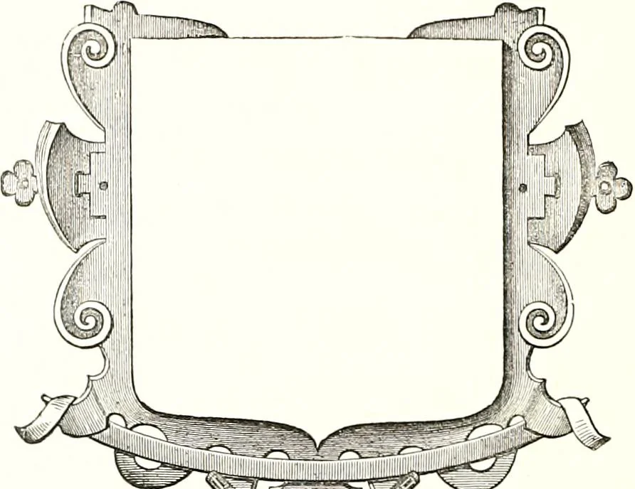 An illustration from Heraldic visitations of Wales and part of the Marches; between the years 1586 and 1613, under the authority of Clarencieux and Norroy, two kings at arms, 1846, leaf 193