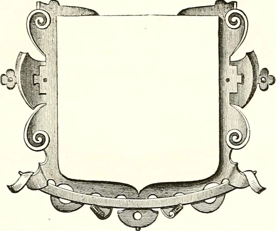 An illustration from Heraldic visitations of Wales and part of the Marches; between the years 1586 and 1613, under the authority of Clarencieux and Norroy, two kings at arms, 1846, leaf 206