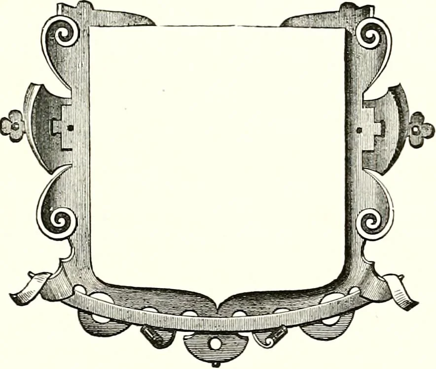An illustration from Heraldic visitations of Wales and part of the Marches; between the years 1586 and 1613, under the authority of Clarencieux and Norroy, two kings at arms, 1846, leaf 214