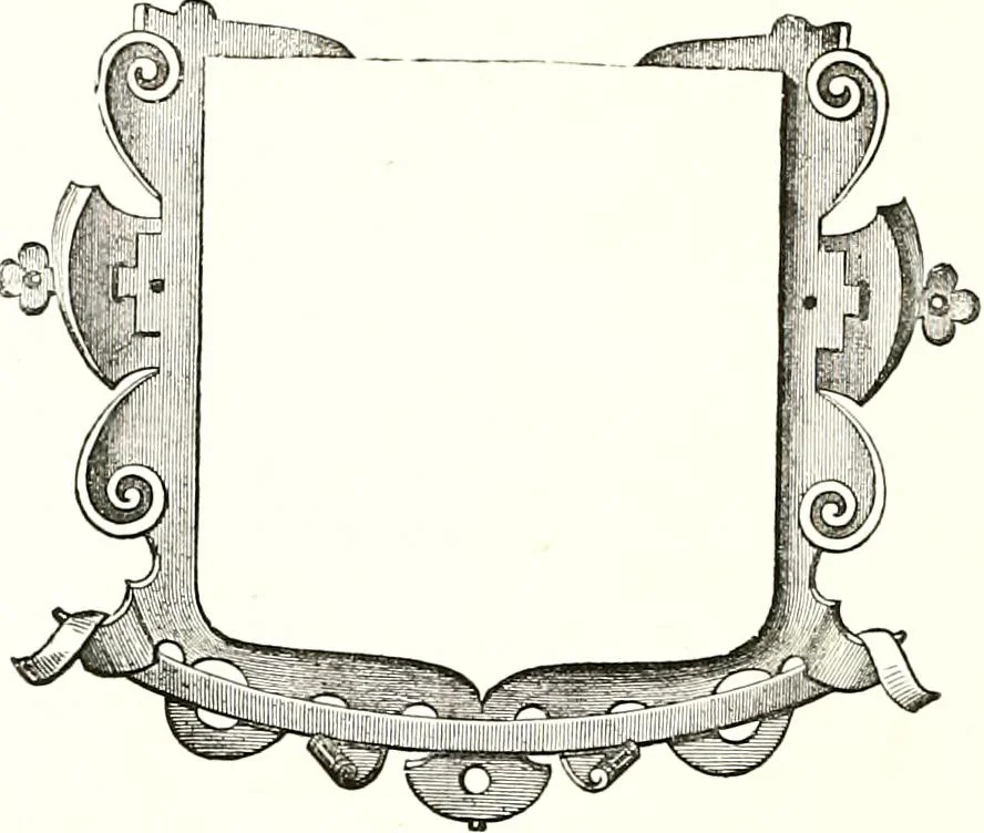 An illustration from Heraldic visitations of Wales and part of the Marches; between the years 1586 and 1613, under the authority of Clarencieux and Norroy, two kings at arms, 1846, leaf 229