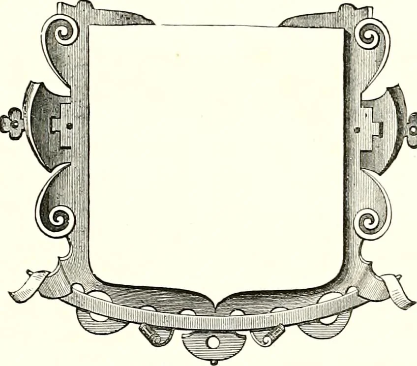 An illustration from Heraldic visitations of Wales and part of the Marches; between the years 1586 and 1613, under the authority of Clarencieux and Norroy, two kings at arms, 1846, leaf 230
