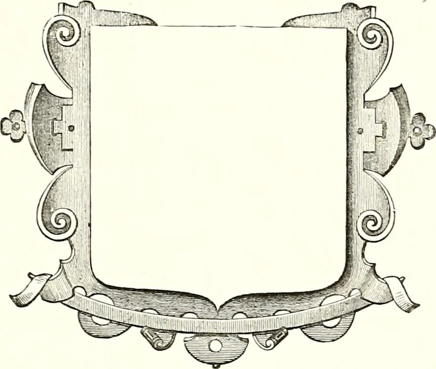 An illustration from Heraldic visitations of Wales and part of the Marches; between the years 1586 and 1613, under the authority of Clarencieux and Norroy, two kings at arms, 1846, leaf 248