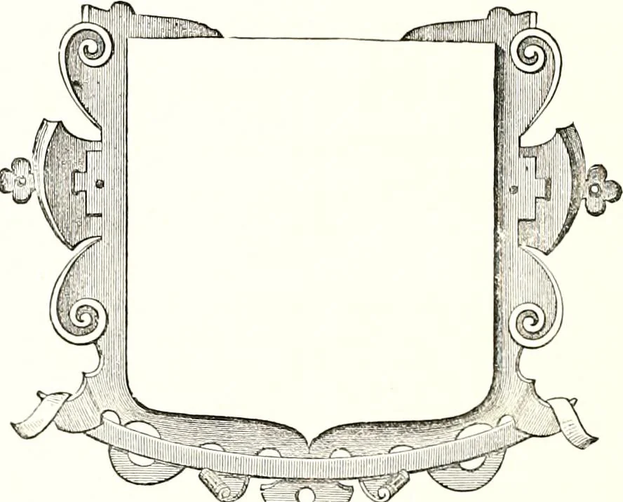 An illustration from Heraldic visitations of Wales and part of the Marches; between the years 1586 and 1613, under the authority of Clarencieux and Norroy, two kings at arms, 1846, leaf 251