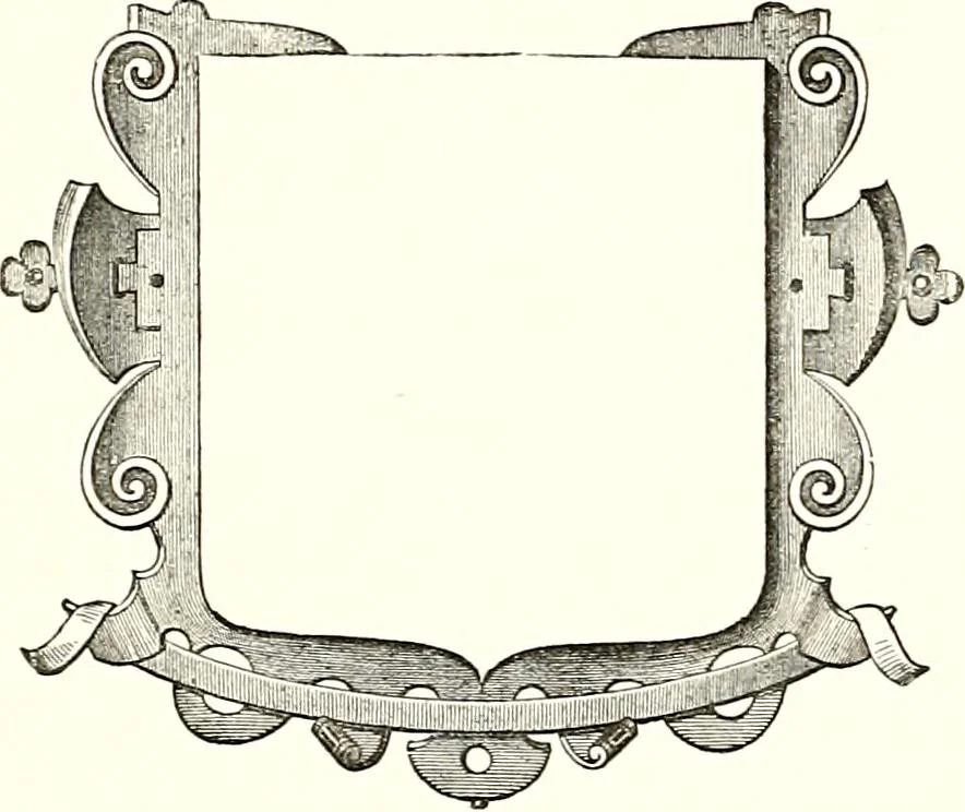An illustration from Heraldic visitations of Wales and part of the Marches; between the years 1586 and 1613, under the authority of Clarencieux and Norroy, two kings at arms, 1846, leaf 262