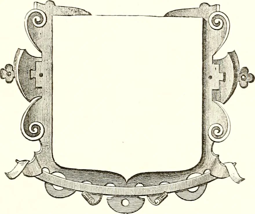 An illustration from Heraldic visitations of Wales and part of the Marches; between the years 1586 and 1613, under the authority of Clarencieux and Norroy, two kings at arms, 1846, leaf 264