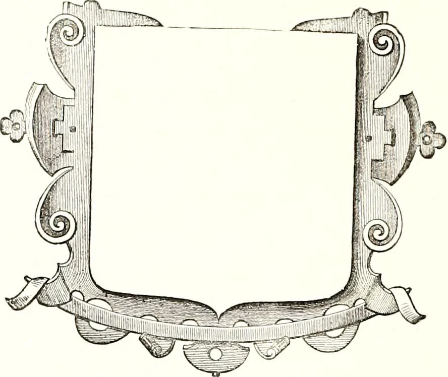 An illustration from Heraldic visitations of Wales and part of the Marches; between the years 1586 and 1613, under the authority of Clarencieux and Norroy, two kings at arms, 1846, leaf 277