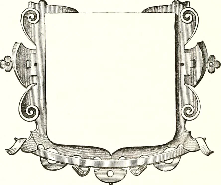 An illustration from Heraldic visitations of Wales and part of the Marches; between the years 1586 and 1613, under the authority of Clarencieux and Norroy, two kings at arms, 1846, leaf 311