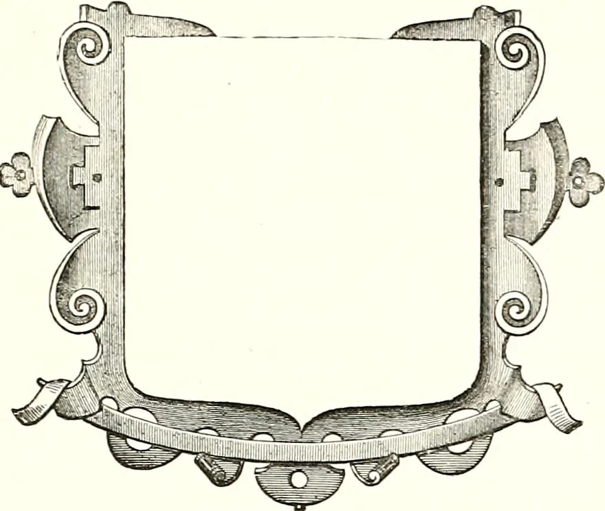 An illustration from Heraldic visitations of Wales and part of the Marches; between the years 1586 and 1613, under the authority of Clarencieux and Norroy, two kings at arms, 1846, leaf 314