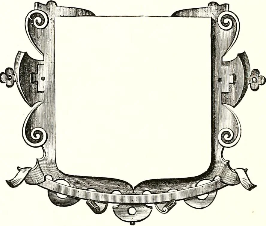 An illustration from Heraldic visitations of Wales and part of the Marches; between the years 1586 and 1613, under the authority of Clarencieux and Norroy, two kings at arms, 1846, leaf 339