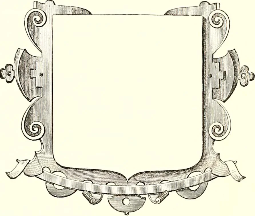 An illustration from Heraldic visitations of Wales and part of the Marches; between the years 1586 and 1613, under the authority of Clarencieux and Norroy, two kings at arms, 1846, leaf 122