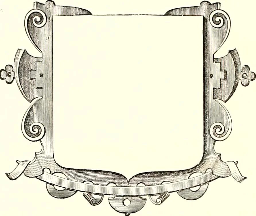 An illustration from Heraldic visitations of Wales and part of the Marches; between the years 1586 and 1613, under the authority of Clarencieux and Norroy, two kings at arms, 1846, leaf 124