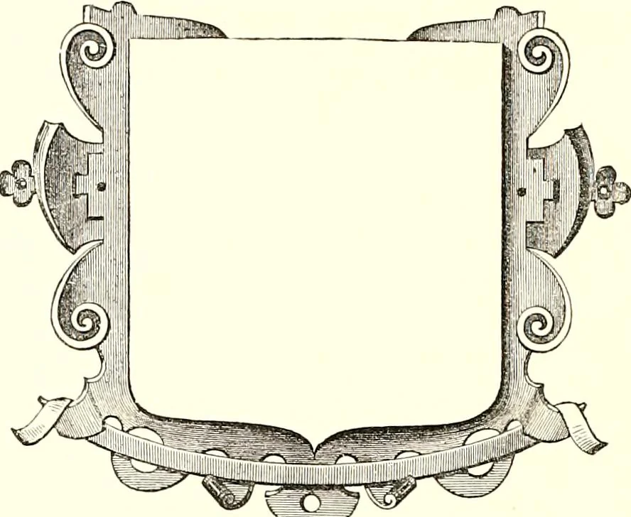 An illustration from Heraldic visitations of Wales and part of the Marches; between the years 1586 and 1613, under the authority of Clarencieux and Norroy, two kings at arms, 1846, leaf 128