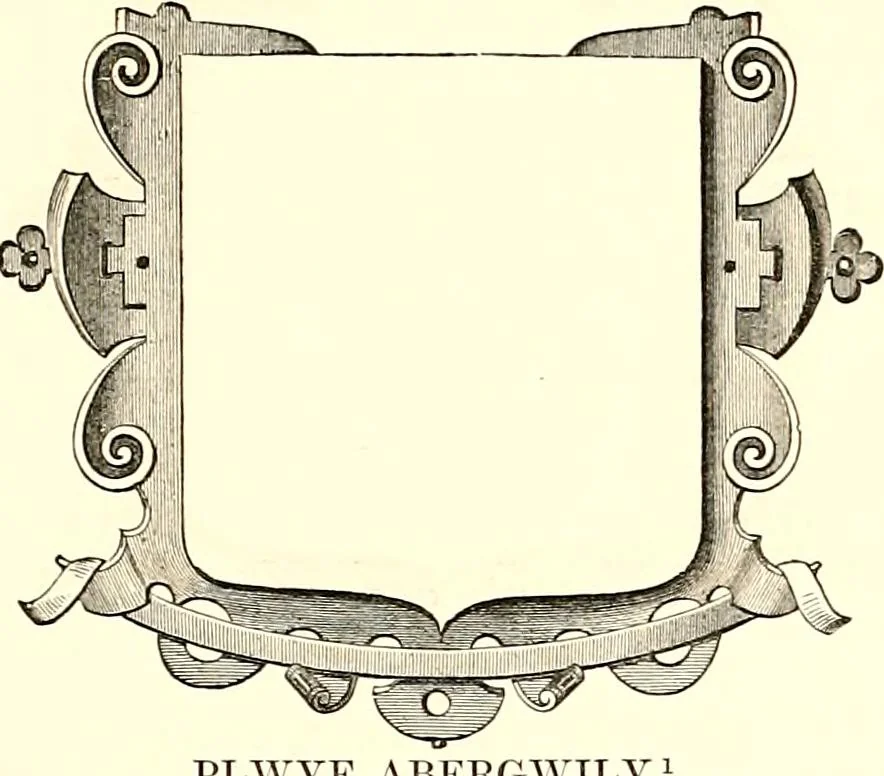An illustration from Heraldic visitations of Wales and part of the Marches; between the years 1586 and 1613, under the authority of Clarencieux and Norroy, two kings at arms, 1846, leaf 175