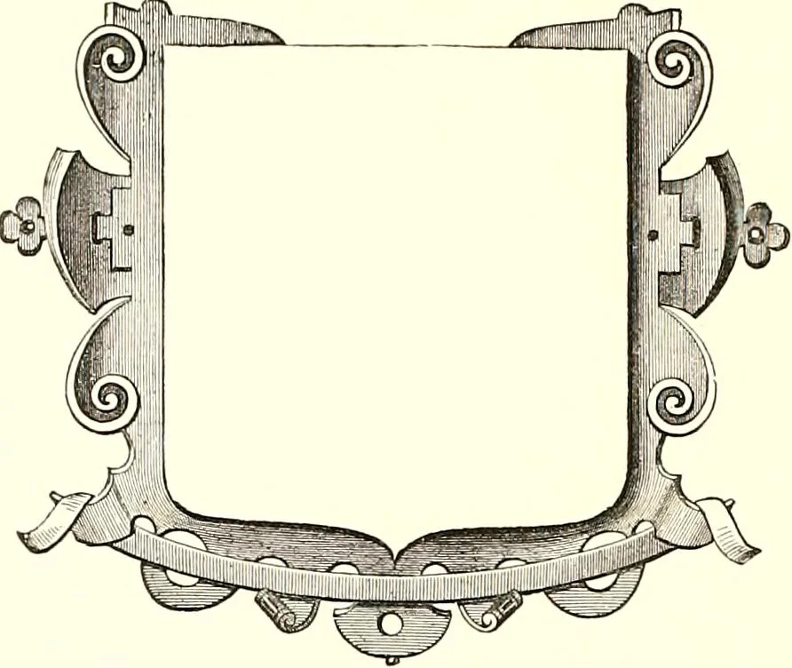 An illustration from Heraldic visitations of Wales and part of the Marches; between the years 1586 and 1613, under the authority of Clarencieux and Norroy, two kings at arms, 1846, leaf 218