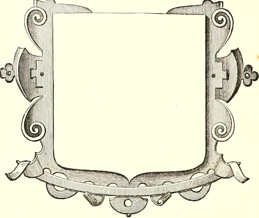 An illustration from Heraldic visitations of Wales and part of the Marches; between the years 1586 and 1613, under the authority of Clarencieux and Norroy, two kings at arms, 1846, leaf 236