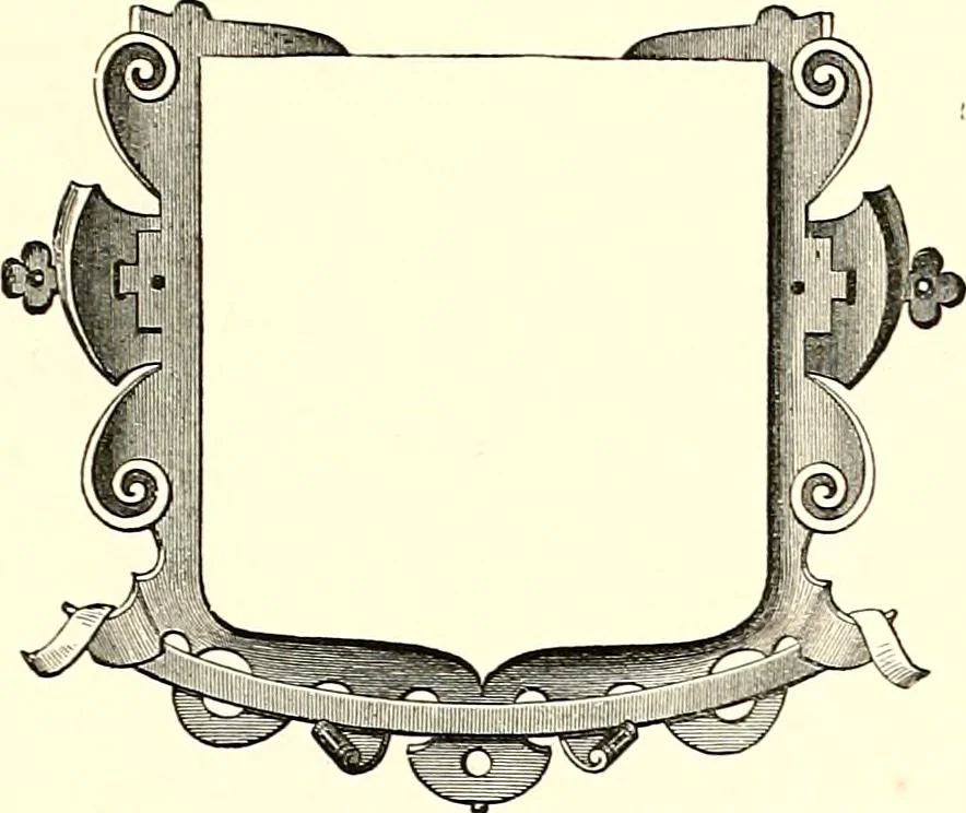 An illustration from Heraldic visitations of Wales and part of the Marches; between the years 1586 and 1613, under the authority of Clarencieux and Norroy, two kings at arms, 1846, leaf 243
