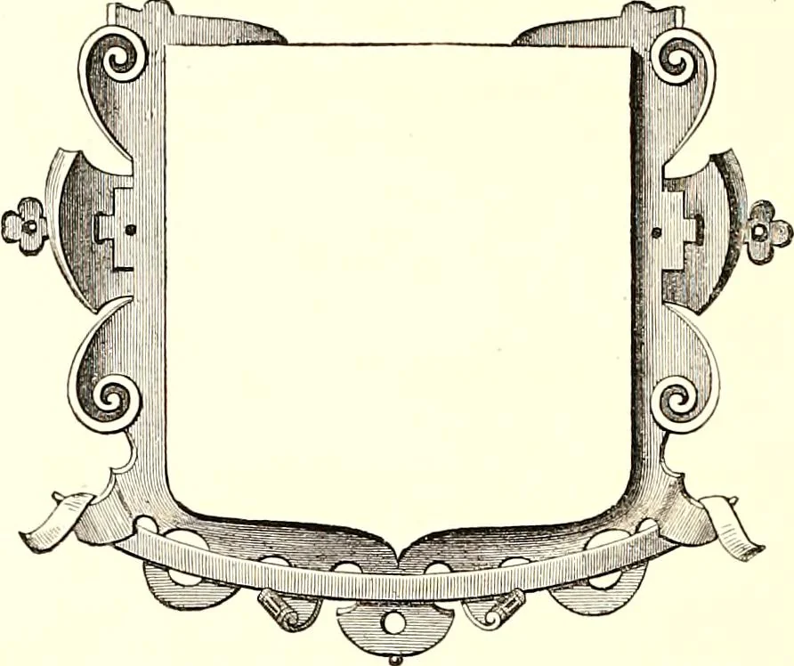 An illustration from Heraldic visitations of Wales and part of the Marches; between the years 1586 and 1613, under the authority of Clarencieux and Norroy, two kings at arms, 1846, leaf 68