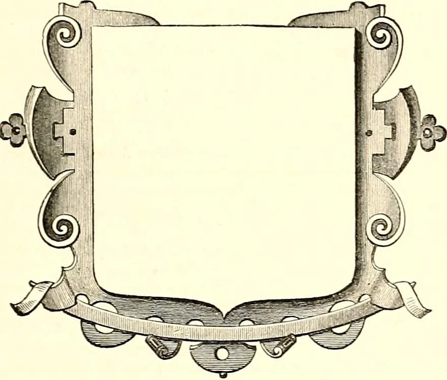 An illustration from Heraldic visitations of Wales and part of the Marches; between the years 1586 and 1613, under the authority of Clarencieux and Norroy, two kings at arms, 1846, leaf 79