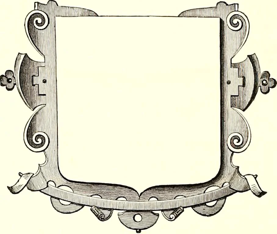 An illustration from Heraldic visitations of Wales and part of the Marches; between the years 1586 and 1613, under the authority of Clarencieux and Norroy, two kings at arms, 1846, leaf 82