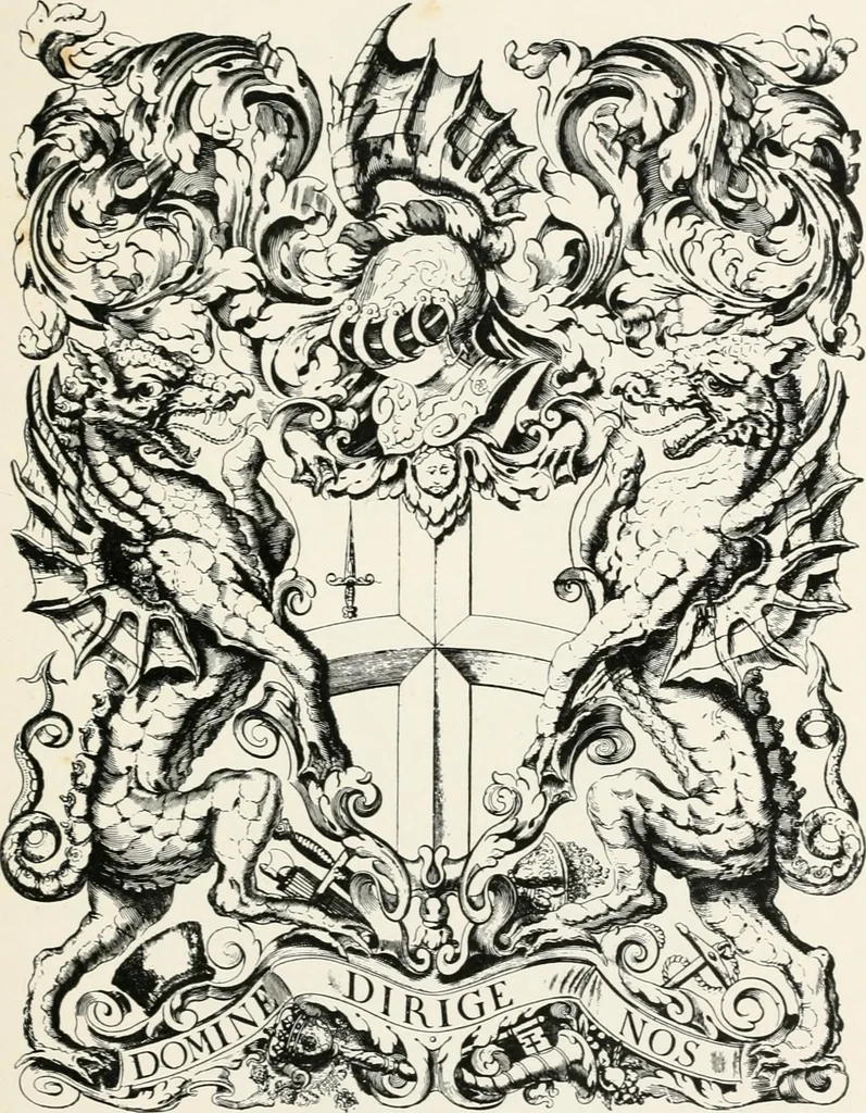 An illustration from Heraldry as art : an account of its development and practice, chiefly in England, 1907, leaf 103