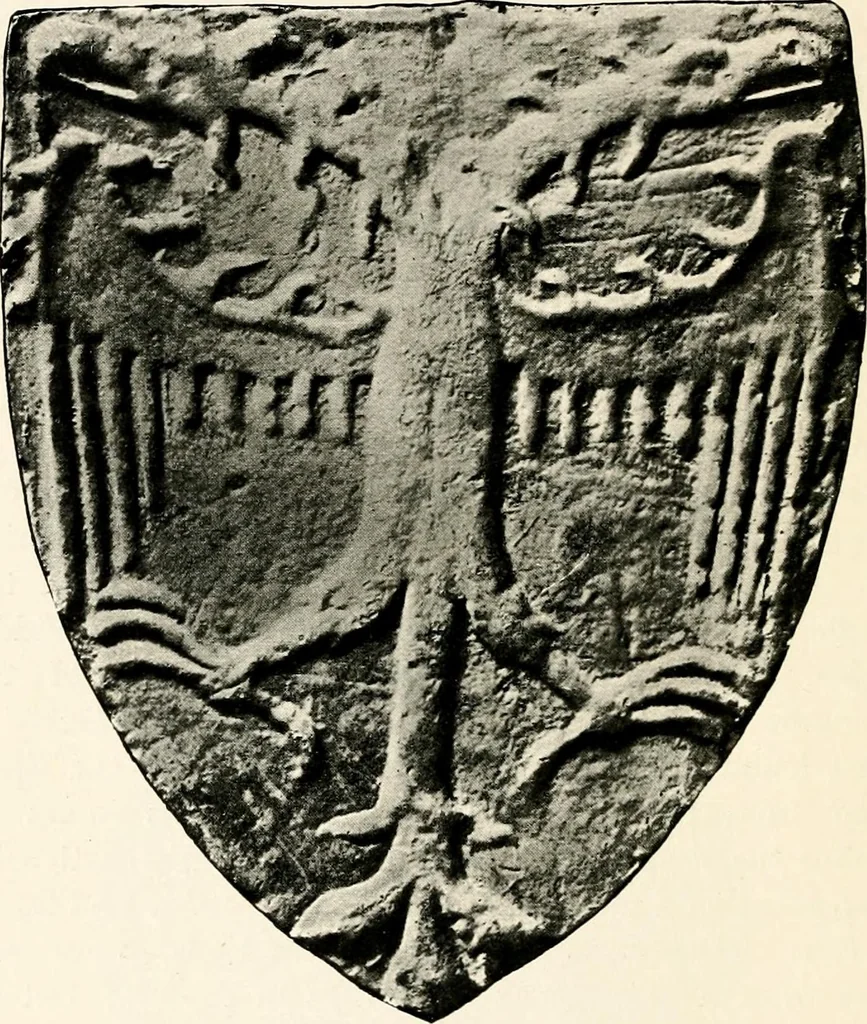 An illustration from Heraldry as art : an account of its development and practice, chiefly in England, 1907, leaf 106