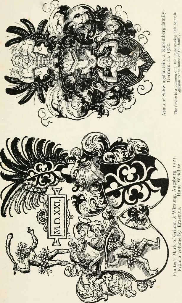 An illustration from Heraldry as art : an account of its development and practice, chiefly in England, 1907, leaf 113