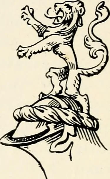 An illustration from Heraldry as art : an account of its development and practice, chiefly in England, 1907, leaf 152