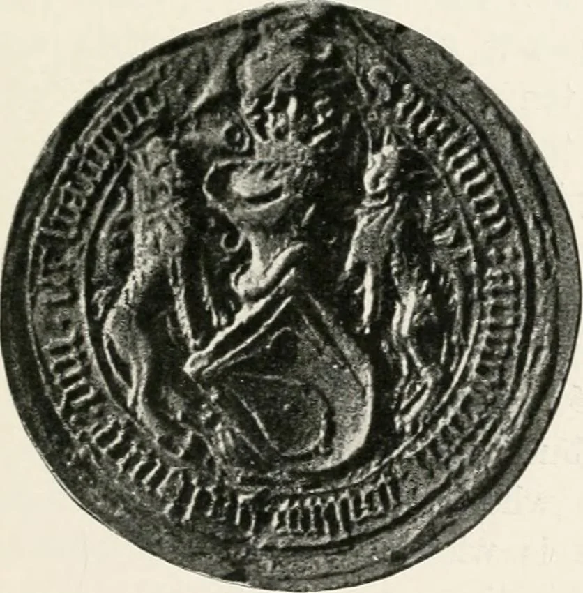 An illustration from Heraldry as art : an account of its development and practice, chiefly in England, 1907, leaf 163