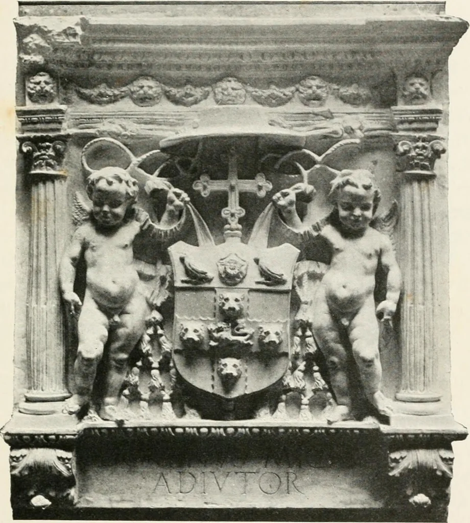An illustration from Heraldry as art : an account of its development and practice, chiefly in England, 1907, leaf 169