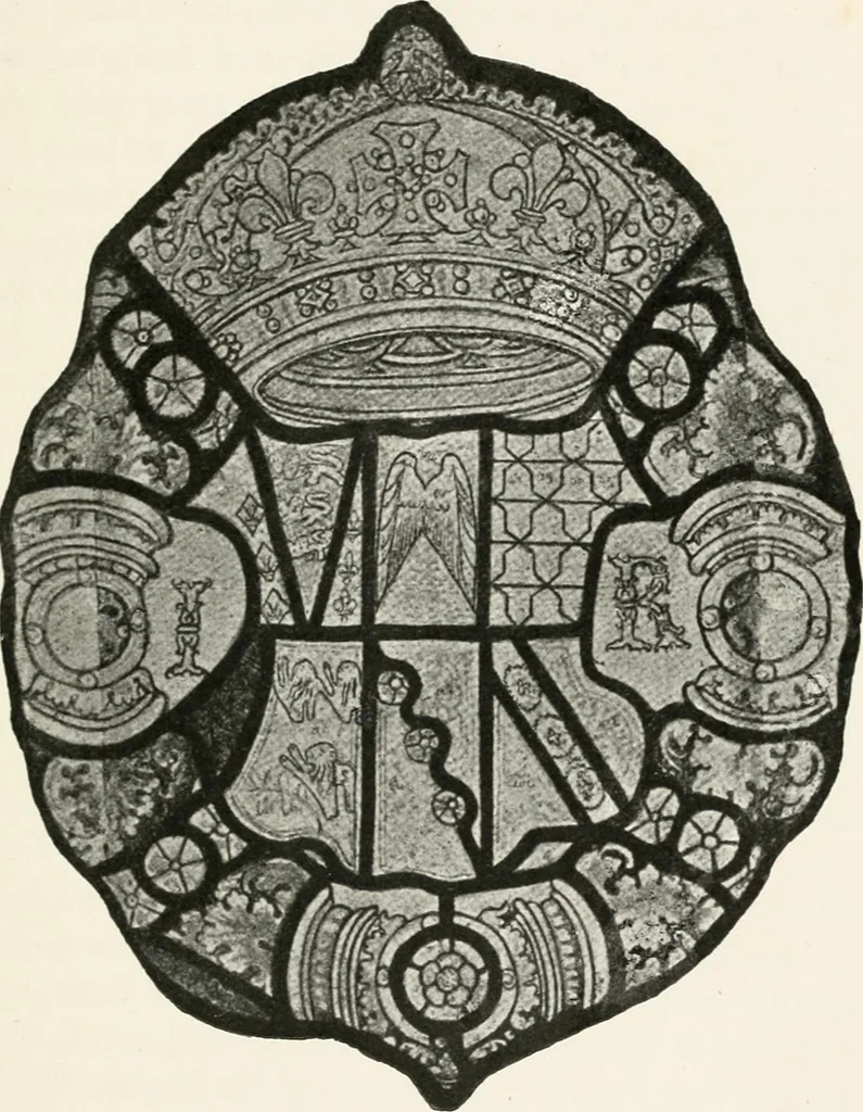 An illustration from Heraldry as art : an account of its development and practice, chiefly in England, 1907, leaf 175