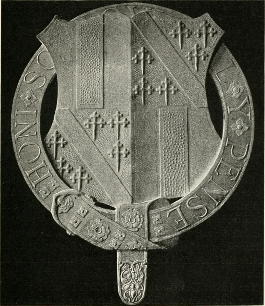 An illustration from Heraldry as art : an account of its development and practice, chiefly in England, 1907, leaf 181