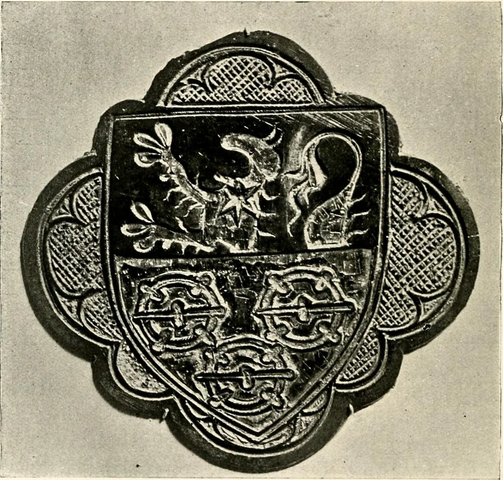 An illustration from Heraldry as art : an account of its development and practice, chiefly in England, 1907, leaf 198