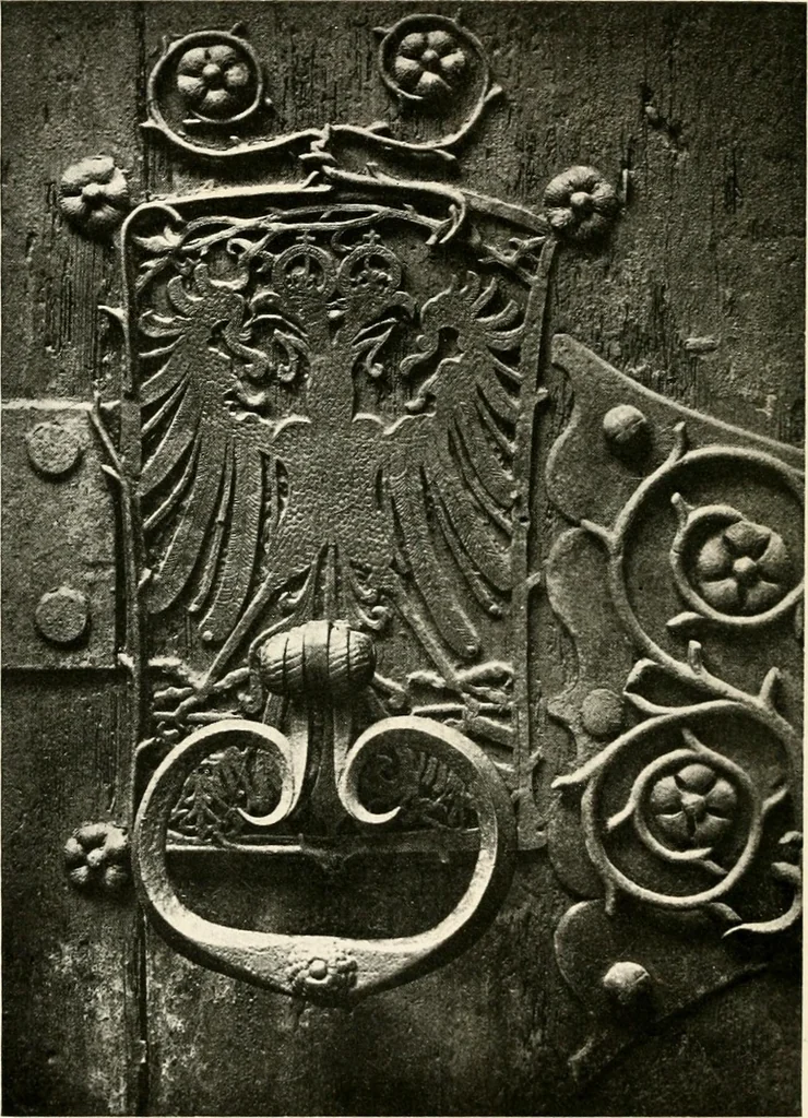 An illustration from Heraldry as art : an account of its development and practice, chiefly in England, 1907, leaf 214