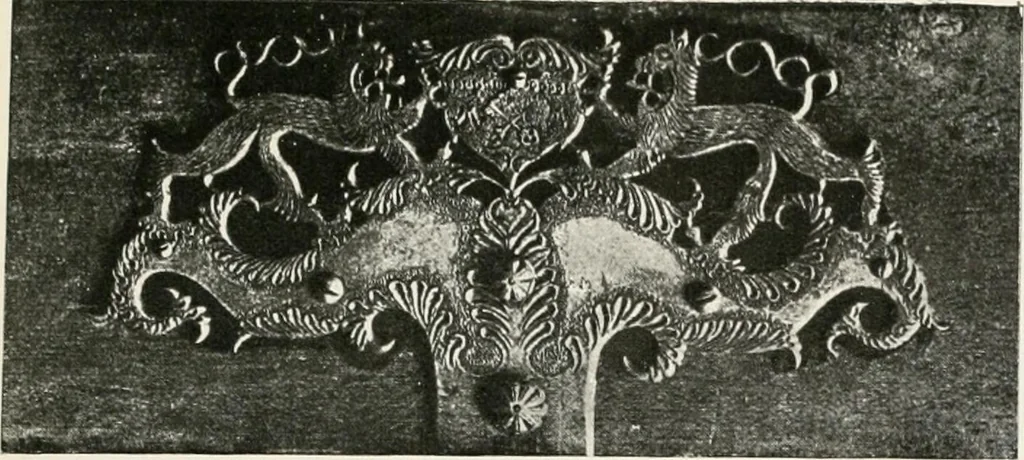 An illustration from Heraldry as art : an account of its development and practice, chiefly in England, 1907, leaf 215