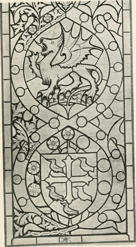 An illustration from Heraldry as art : an account of its development and practice, chiefly in England, 1907, leaf 253