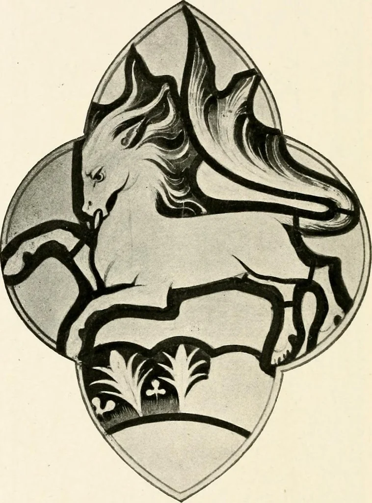 An illustration from Heraldry as art : an account of its development and practice, chiefly in England, 1907, leaf 254
