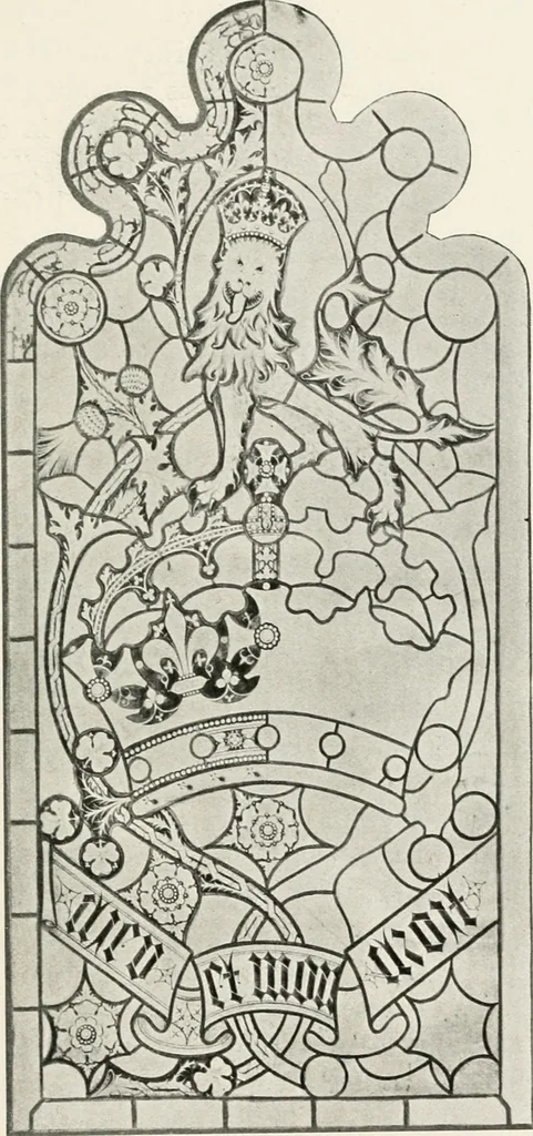 An illustration from Heraldry as art : an account of its development and practice, chiefly in England, 1907, leaf 257