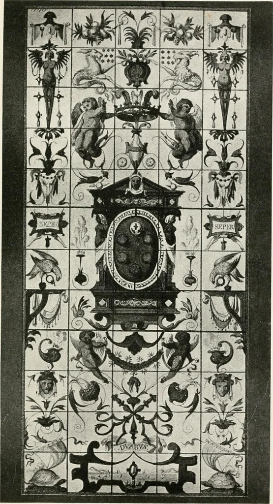 An illustration from Heraldry as art : an account of its development and practice, chiefly in England, 1907, leaf 265
