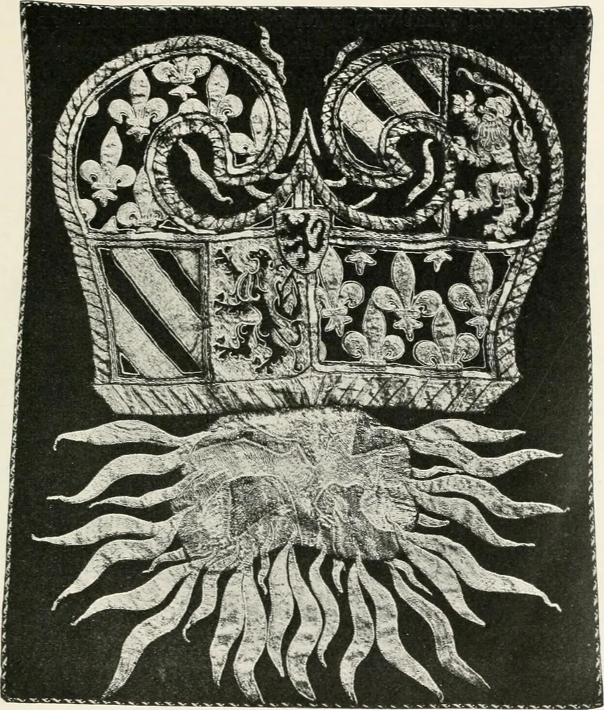 An illustration from Heraldry as art : an account of its development and practice, chiefly in England, 1907, leaf 275