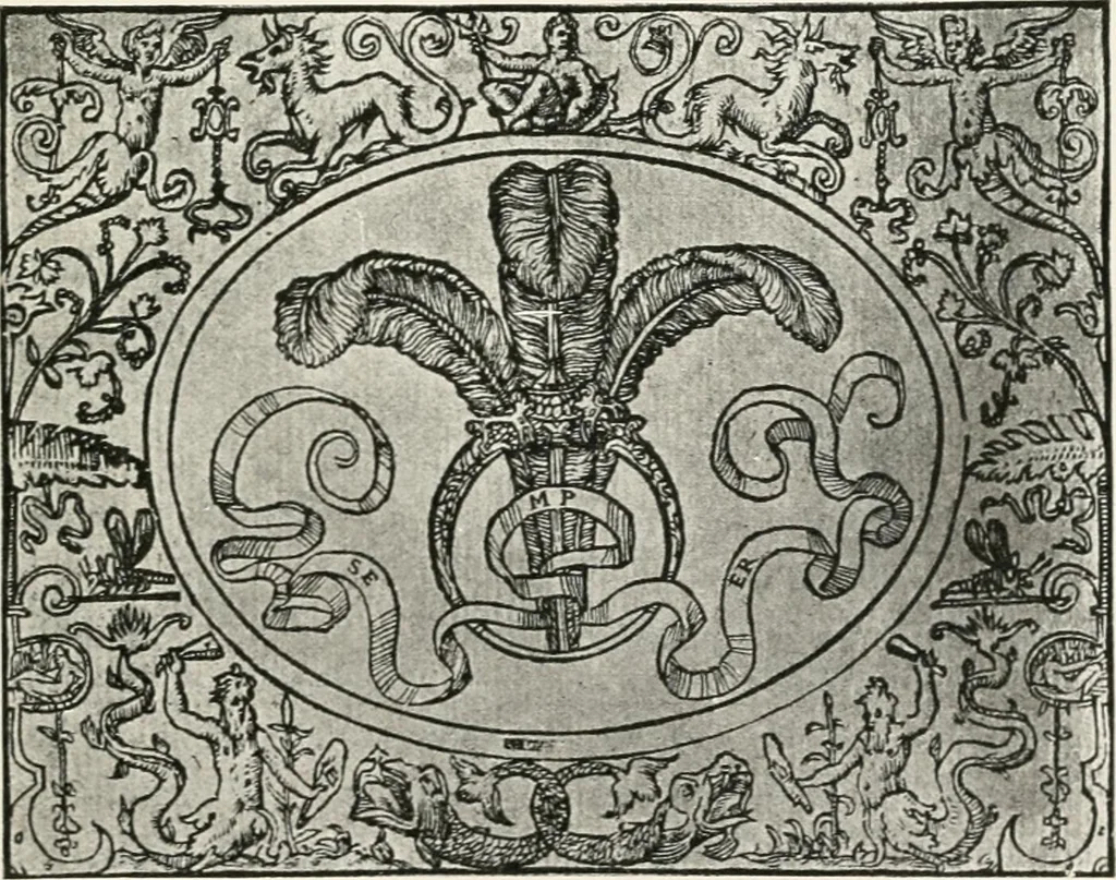 An illustration from Heraldry as art : an account of its development and practice, chiefly in England, 1907, leaf 291