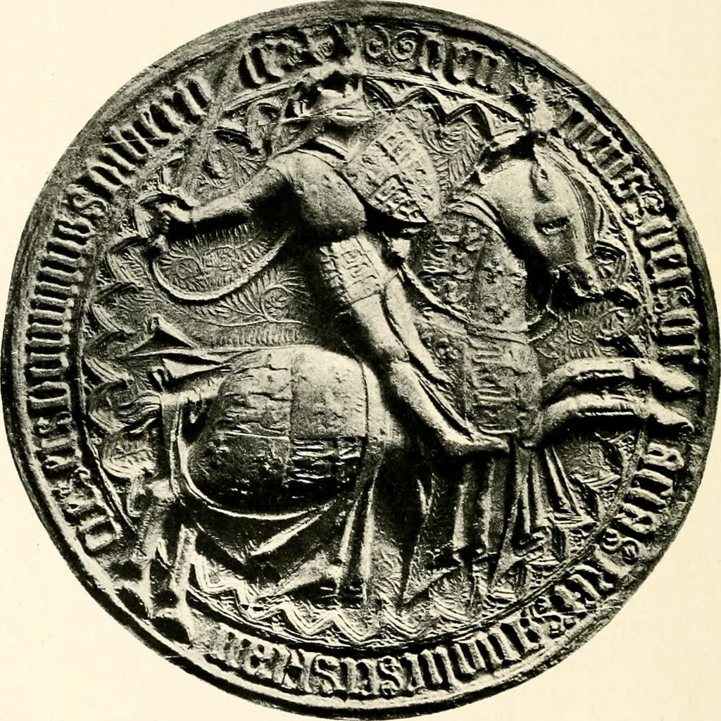 An illustration from Heraldry as art : an account of its development and practice, chiefly in England, 1907, leaf 30