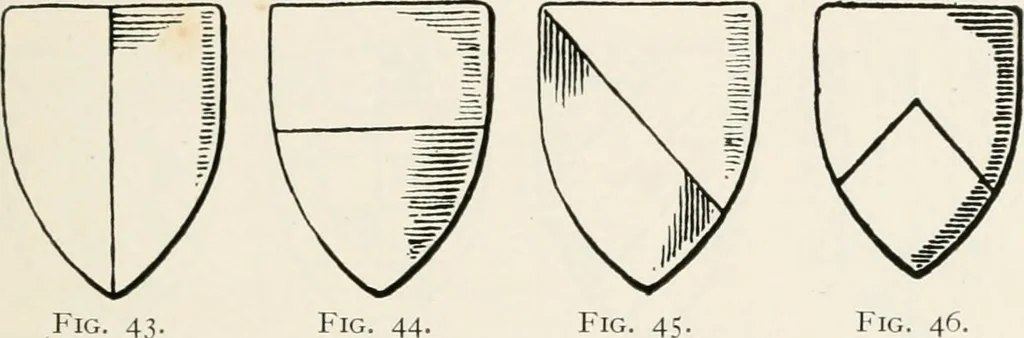 An illustration from Heraldry as art : an account of its development and practice, chiefly in England, 1907, leaf 59